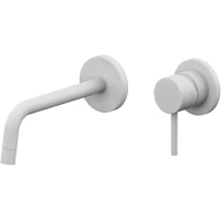 Смеситель для раковины Paffoni Light LIG007BO70 встраиваемый, без донного клапана, белый матовый