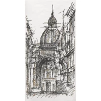 Декор Беллони матовый обрезной 40x80x1