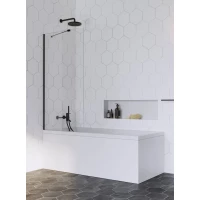 Шторка на ванну Radaway Idea Black PNJ II 50 10001050-54-01 50 см, профиль черный матовый, стекло прозрачное