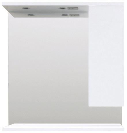 Зеркальный шкаф 80х86,4 см белый глянец 1Marka Кода Лайт У57596