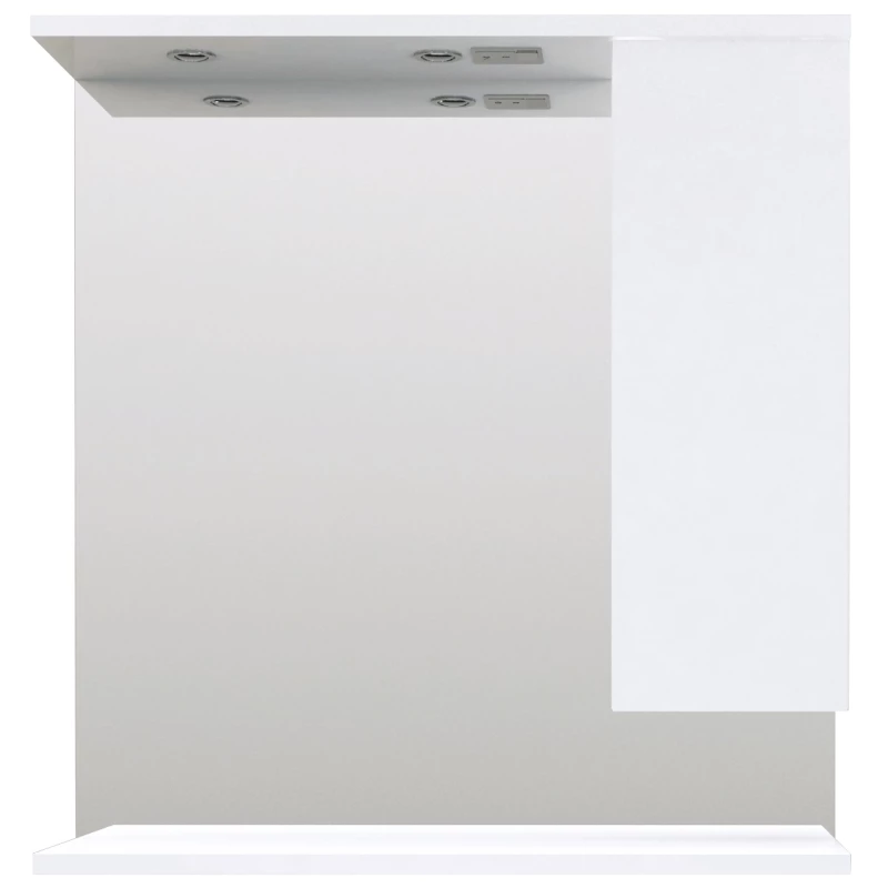 Зеркальный шкаф 80x86,4 см белый глянец 1Marka Кода Лайт У57596