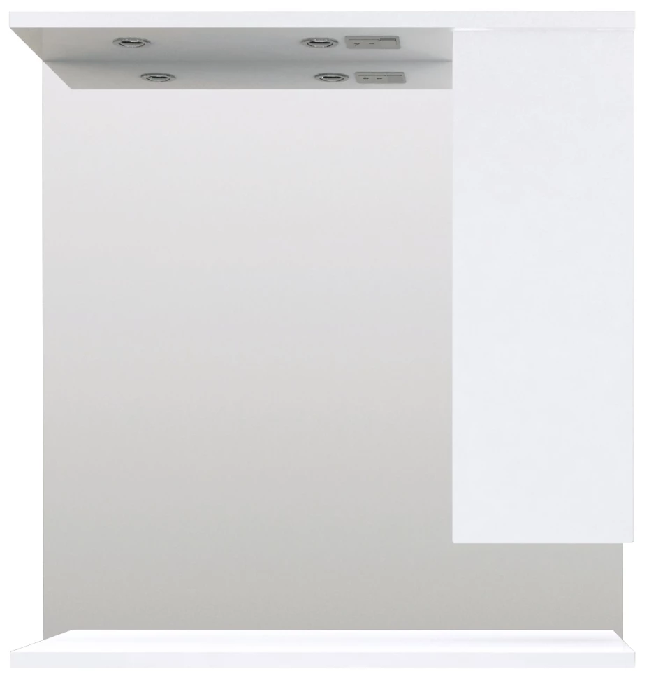 Зеркальный шкаф 80x86,4 см белый глянец 1Marka Кода Лайт У57596 шкаф 1marka