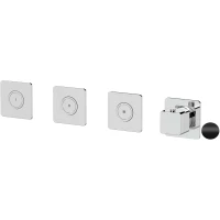 Термостат для ванны Remer Absolute AU99D3PKBNO встраиваемый, черный матовый