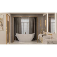 Ванна из литьевого мрамора Whitecross Onyx C 0206.160075.100 160x75 см, отдельностоящая, белый глянец