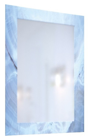 Зеркало 60х80 см голубой мрамор Marka One Glass У73245