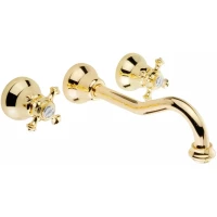 Смеситель для раковины Migliore Prestige 31622 встраиваемый, с донным клапаном, золотой