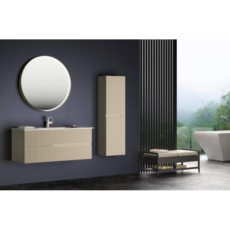 Зеркало 75x75 см бежевый матовый ORKA Moonlight 3001336 Зеркало 75x75 см бежевый матовый ORKA Moonlight 3001336