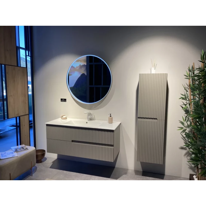 Зеркало 75x75 см бежевый матовый ORKA Moonlight 3001336 Зеркало 75x75 см бежевый матовый ORKA Moonlight 3001336