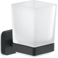 Стакан для зубных щеток Gedy Tonga TO10(14) настенный, черный матовый