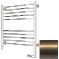 Полотенцесушитель электрический 600x500 состаренная бронза МЭМ правый Сунержа Флюид 2.0 05-5221-6050