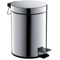 Мусорное ведро Aquatek AQ4991CR 5л, с педалью, хром
