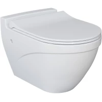 Унитаз подвесной Ambassador Nord 133T20001 безободковый, белый глянец