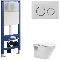 Комплект подвесной унитаз Sintesi Rink SIN-TS-RNK-161 + система инсталляции Sintesi SIN-CCI-SMP-101 + SIN-FB-XRW-502