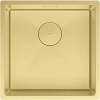 Кухонная мойка Lemark Olanga 440 9938122 44x44 см, светлое золото