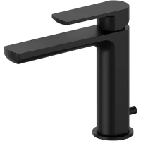 Смеситель для раковины Newform Haka 72010.01.093 с донным клапаном, черный матовый