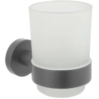Стакан для зубных щеток Aquatek Вега AQ4004BGM настенный, оружейная сталь матовый