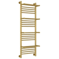 Полотенцесушитель водяной 1200x400 золотой матовый Сунержа Богема с полкой+ 032-0224-1240