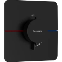 Термостат для душа Hansgrohe ShowerSelect Comfort Q 15588670 встраиваемый, черный матовый