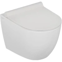 Унитаз подвесной Knotlor Essence WC49WG безободковый, торнадо, с сиденьем микролифт, белый