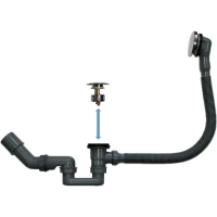 Слив-перелив для ванны Alba Spa E1 САЕ100100 автомат, хром