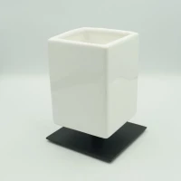 Стакан для зубных щеток Stil Haus Urania 617(23-BI) настольный, черный матовый/белый