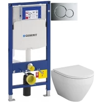 Комплект подвесной унитаз Am.Pm Spirit 2.0 C701700WH + C707857WH + система инсталляции Geberit 111.300.00.5 + 115.770.21.5 + 111.815.00.1