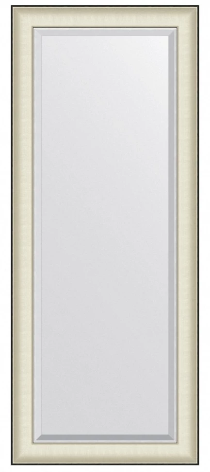 Зеркало 59x144 см белая кожа с хромом Evoform Exclusive BY 7455 зеркало 78x138 см белая кожа с хромом evoform definite by 7634