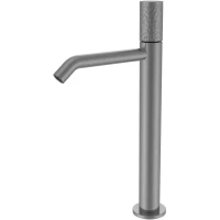 Смеситель для раковины Vincea Aura VBF-6AU2GM без донного клапана, вороненая сталь