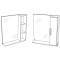Зеркальный шкаф 65x70 см белый глянец/бетон Corozo Чикаго SD-00000302 - 4