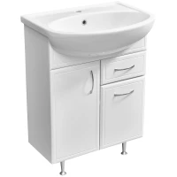 Тумба белый глянец/белый матовый 57,5 см Stella Polar Концепт SP-00000053