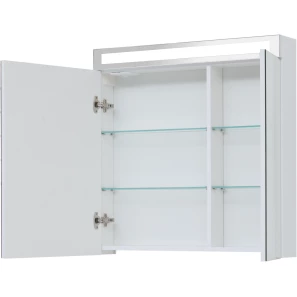 Изображение товара зеркальный шкаф 80x80 см белый глянец l dreja max 77.9009w