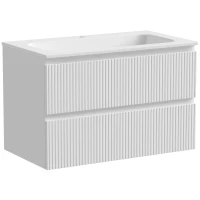 Тумба с раковиной белый матовый 81 см Sancos Snob T SNT80W + CN7012