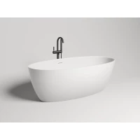 Ванна из литьевого мрамора Salini S-Stone Alda 101924M 160x70 см, отдельностоящая, белый матовый