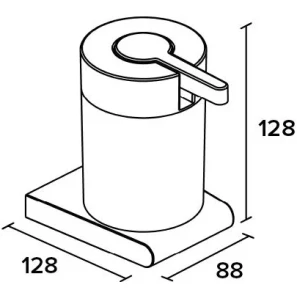 Изображение товара дозатор для жидкого мыла koin cut cut506 настенный, хром/белый