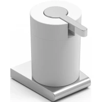 Дозатор для жидкого мыла Koin Cut CUT506 настенный, хром/белый