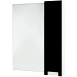 Изображение товара зеркальный шкаф 58x80 см черный глянец/белый глянец r bellezza пегас 4610409001049