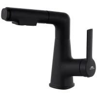 Смеситель для раковины Fashun A4018-7 черный матовый