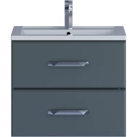 Тумба под раковину Uperwood Foster 291020520 60,8 см, подвесная, серый графит матовый