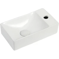 Раковина Agger ASH131375L 37x21,5 см L, рукомойник, белый глянец