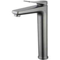 Смеситель для раковины Lemark Bronx LM3709GM с донным клапаном, графит матовый