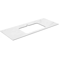 Столешница 117 см белый матовый для раковин встраиваемых сверху Kerama Marazzi Plaza Classic Монте Тиберио PL2.SG507100R\120