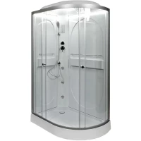 Душевая кабина 120x80x215 см Deto L602LLED+GM прозрачное