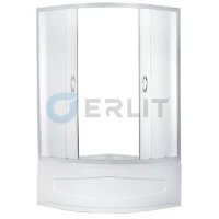 Душевой уголок с поддоном 90x90x195 см Erlit Comfort ER0509T-C3 матовое стекло