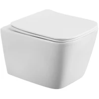 Унитаз подвесной BelBagno Kraft BB7106CH-TOR/SC безободковый, торнадо, с сиденьем микролифт, белый