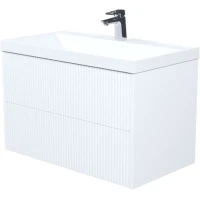 Тумба с раковиной IDDIS Bild 2.0 BIL80W1i95K 80 см, подвесная, белый матовый