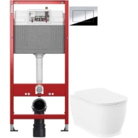 Комплект подвесной унитаз Lavinia Boho Bell Pro 3301101R + 33290100 + система инсталляции Tece 9400412
