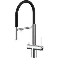 Смеситель для кухни Rivelato Adria 1523517 cromo с подключением к фильтру, гибким изливом, хром