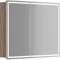 Зеркальный шкаф Sancos MI100EG 99x74 см R, с LED-подсветкой, сенсорным выключателем, диммером, дуб галифакс