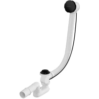 Слив-перелив для ванны Whitecross SPWC60BL полуавтомат, черный матовый