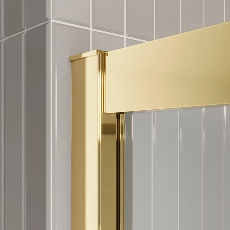 Душевая дверь BelBagno Luce LUCE-BF-1-120-C-ORO 120 см, профиль золотой, стекло прозрачное